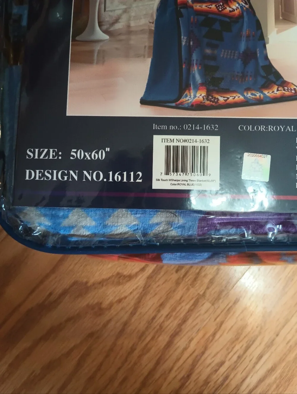 New! Nu Trendz Silk Touch Sherpa Throw. Southwest Design. 50